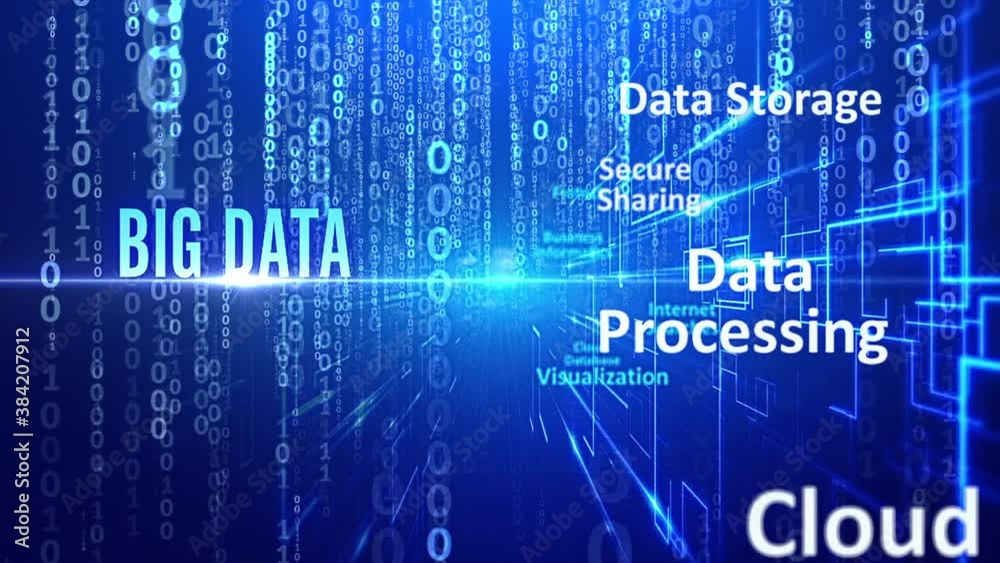Poster binary big data concept video backdrop