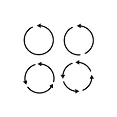 Set of black circle vector arrows. Vector Icons.eps 10
