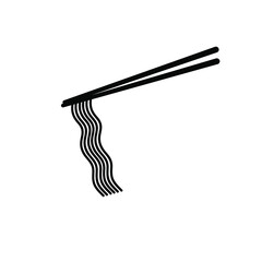 Instant Ramen Noodles, sketches of Asian food noodle logos. eps 10. with a white background