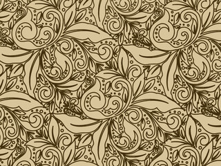 seamless floral pattern, vector illustration