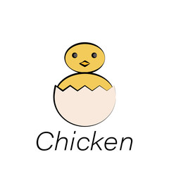 chicken hand draw icon. Element of farming illustration icons. Signs and symbols can be used for web, logo, mobile app, UI, UX