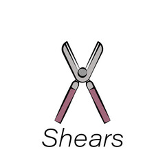 shears hand draw icon. Element of farming illustration icons. Signs and symbols can be used for web, logo, mobile app, UI, UX