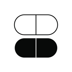 Pill icon with white background