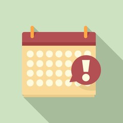 Deadline important calendar icon. Flat illustration of deadline important calendar vector icon for web design