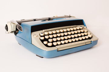 Vintage Typewriter Isolated on White