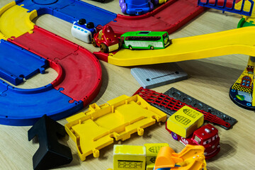 Fototapeta premium toys for children. Plastic blocks.