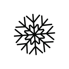 Snowflake vector icon on white background.