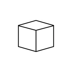 Box icon on white background. Isolated vector sign symbol.
