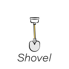 shovel hand draw icon. Element of farming illustration icons. Signs and symbols can be used for web, logo, mobile app, UI, UX
