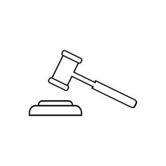 gavel icon on a white background. eps 10
