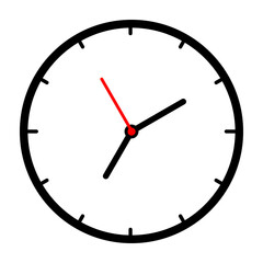 clock isolated on white background