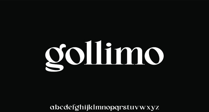 Gollimo, the luxury and elegant font glamour style	
