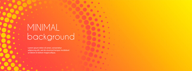 Minimal abstract banner template for social media. Gradient dotted background with copy space for text