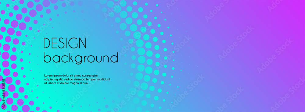 Wall mural abstract colorful gradient banner vector template. minimal background with copy space for text. soci