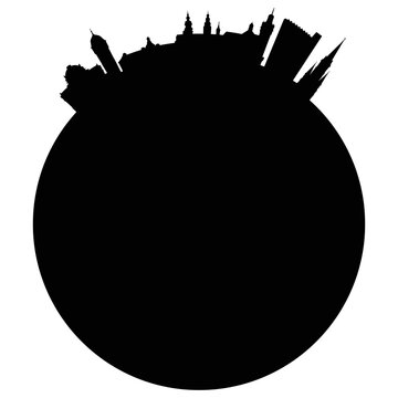 recommend clip art: Skyline Chemnitz – Umriss der Stadt als Vektor Grafik