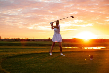 Female Spend Active Time Playing Golf .