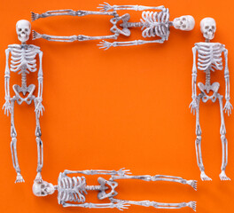 halloween skeletons with place for text