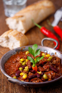 Chili Con Carne On Wood