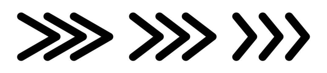 Set of arrows black icons. Vector illustration