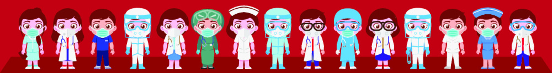 Doctors, Team, COVID-19 Warriors & Hospital Full Staff