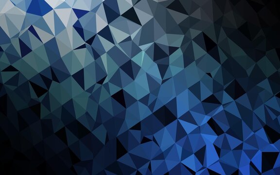 Light BLUE vector shining triangular pattern.
