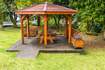 Kiosque de pique-nique public de Bois Blanc, île de la Réunion 