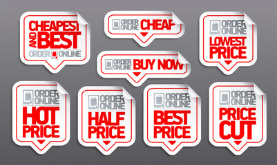 Order online vector stickers set - hot and half price, best price, buy now