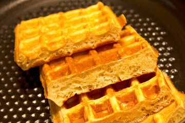 焼きたてのワッフル