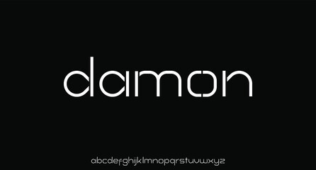 Fototapeta premium luxury modern futuristic font alphabetical vector set