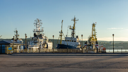 SONY Ships at the berth in the port of Murmansk, Russia, August 2020
