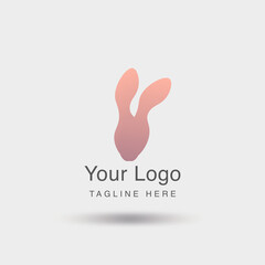 Fototapeta premium rabbit logo icon vector template. Funny Rabbit Logo concept. Cute Rabbit in circle Sign design