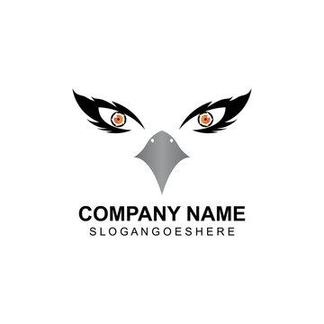 Eagle eye logo template design vector, emblem, design concept, creative symbol