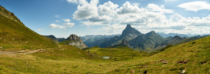 panoramic view landscape of the pyrenees in summer 9