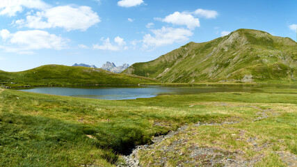 panoramic view landscape of the pyrenees in summer 10