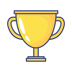 trophy cup award flat style icon