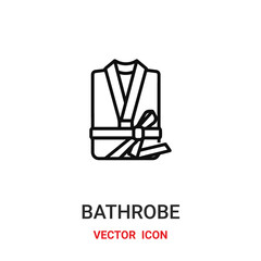 bathrobe icon vector symbol. bathrobe symbol icon vector for your design. Modern outline icon for your website and mobile app design.