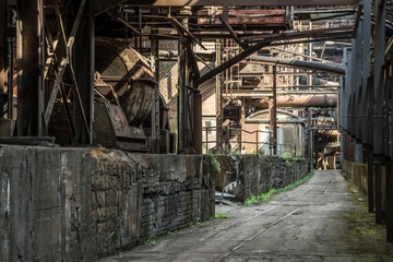 old abandoned factory building