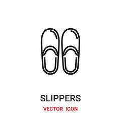 slippers icon vector symbol. slippers symbol icon vector for your design. Modern outline icon for your website and mobile app design.