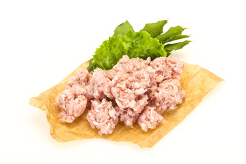 Homemade pork minced meat for cooking
