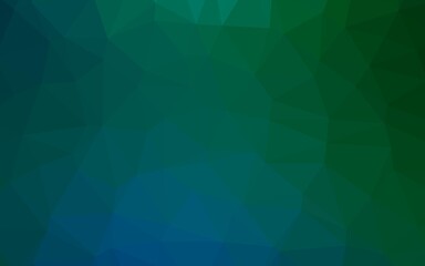 Dark Blue, Green vector abstract mosaic background.