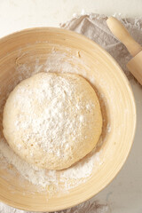 dough and flour
