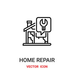 Repair home vector icon. Modern, simple flat vector illustration for website or mobile app.Home symbol, logo illustration. Pixel perfect vector graphics	