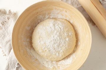 rolling pin and flour
