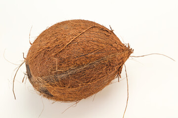 Ripe Coconut isolated on white