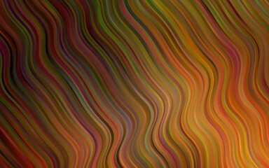 Dark Orange vector template with abstract lines.