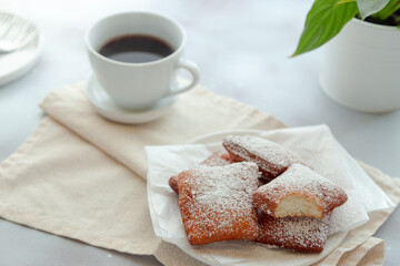 cup of coffee and cookies