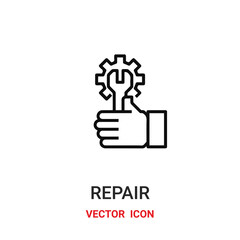 Repair vector icon. Modern, simple flat vector illustration for website or mobile app. Wrench symbol, logo illustration. Pixel perfect vector graphics	