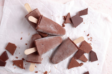 chocolate pieces on a plate