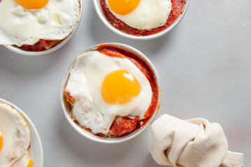 fried eggs and bacon