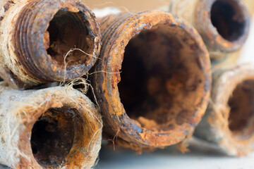 Old and rusted pipes